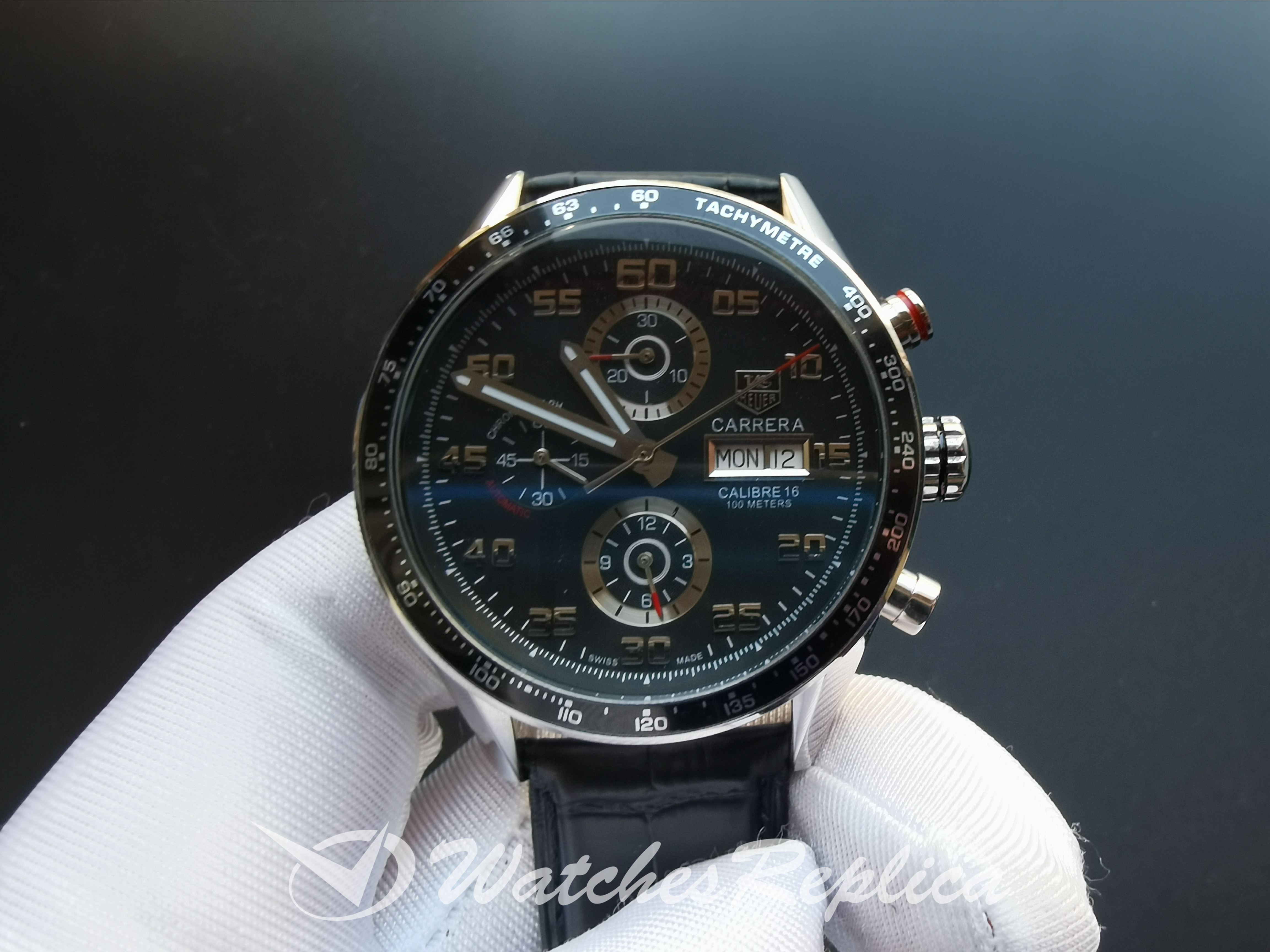 Tag Heuer Aquaracer 41MM de titanio negro y nylon para hombres Réplicas Relojes-0