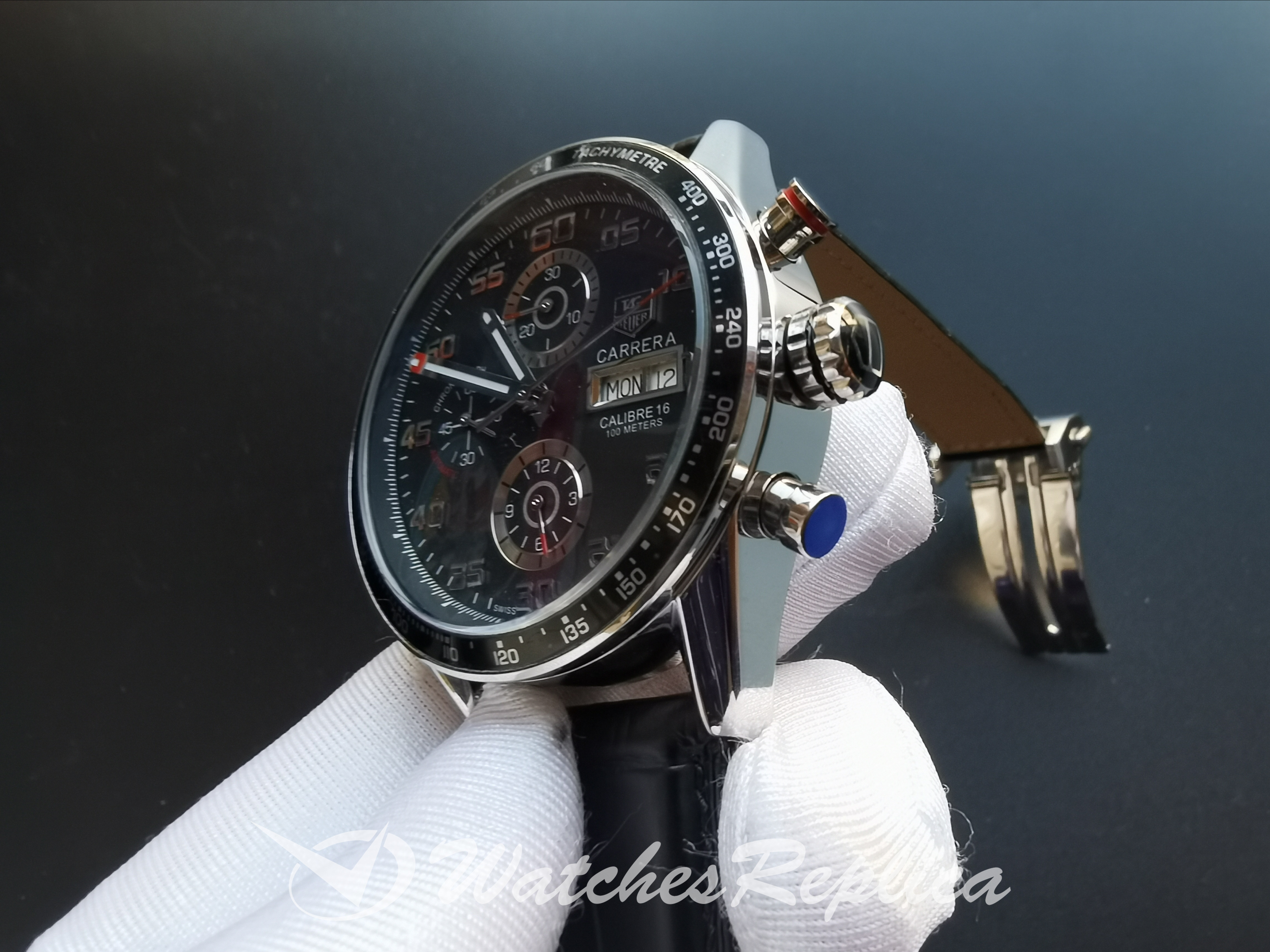 Tag Heuer Aquaracer 41MM de titanio negro y nylon para hombres Réplicas Relojes-2